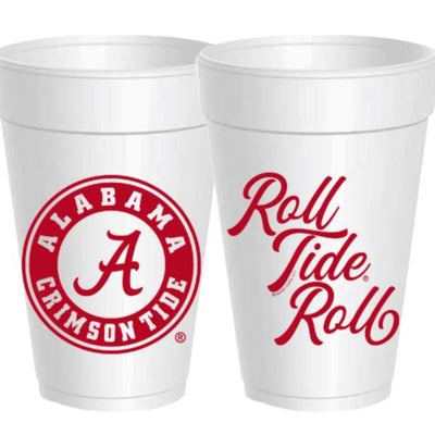 Alabama - Roll Tide Roll Styrofoam Cups - Gabrielle's Biloxi