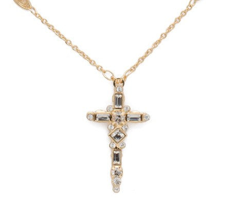 Sorrelli Delicate Cross Pendant Necklace - Gabrielle&