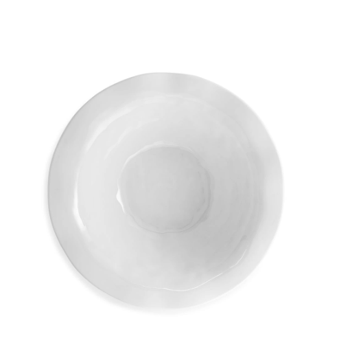 Ruffle White Melamine Round Bowl - Gabrielle's Biloxi
