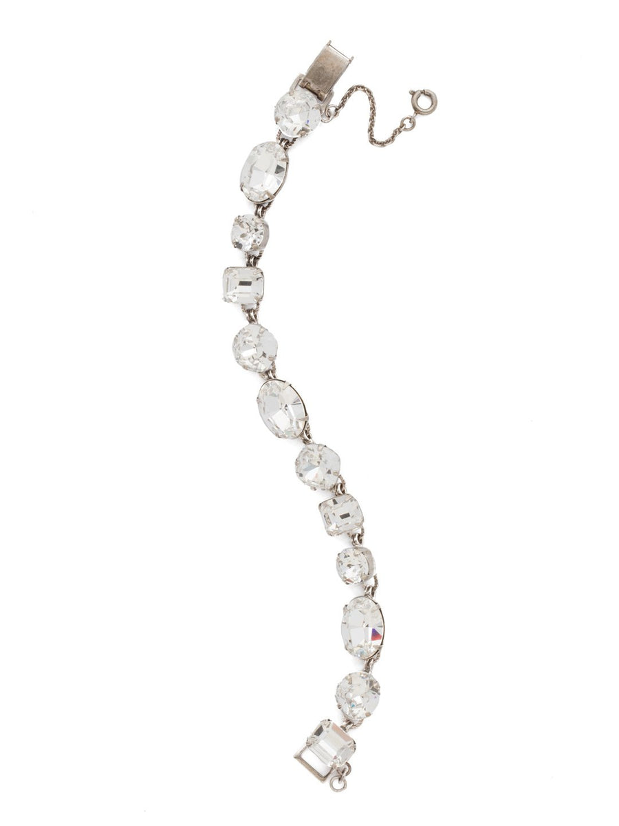 Sorrelli Soft Silhouette Classic Line Bracelet Silver Crystal - Gabrielle's Biloxi