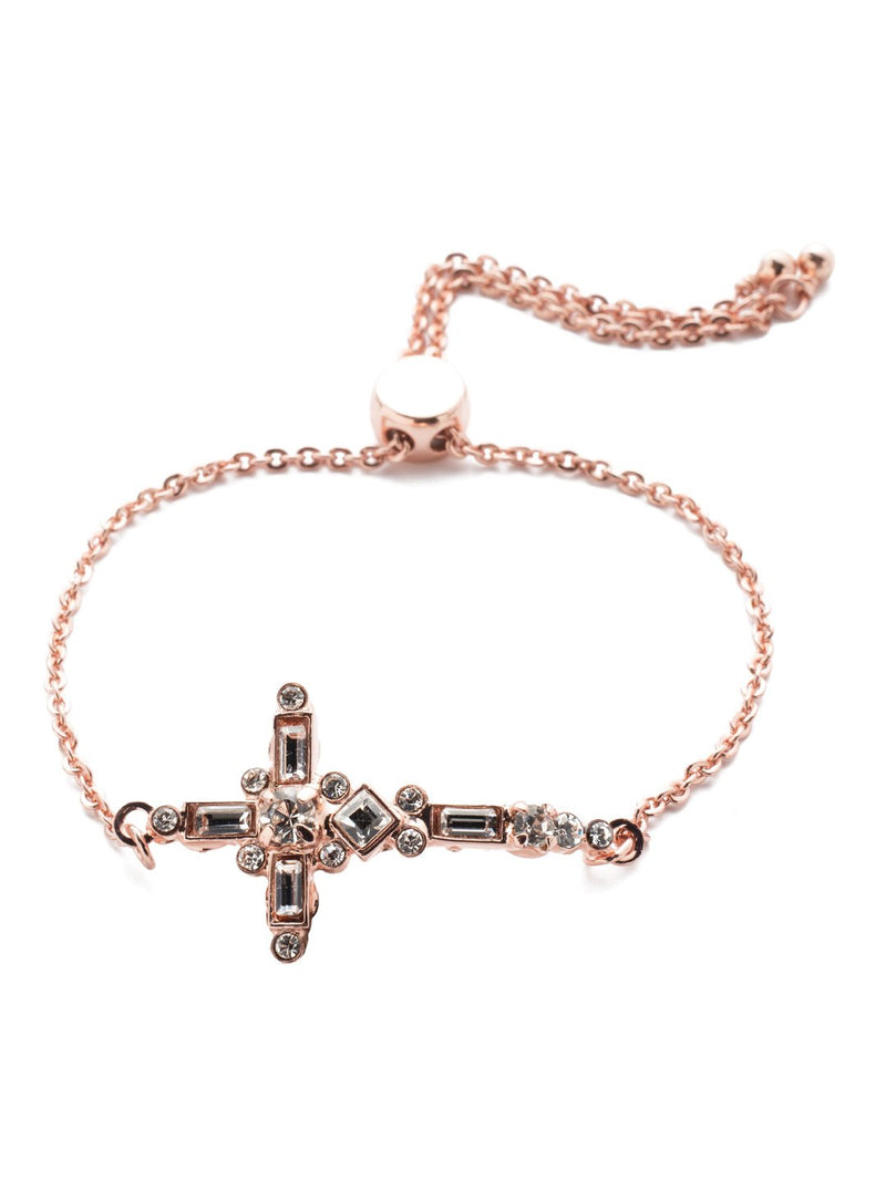 Sorrelli Venezia Slider Bracelet Rose Gold Crystal - Gabrielle&