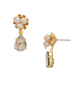 Sorrelli Modern Pearl Earring Bright Gold - Gabrielle's Biloxi