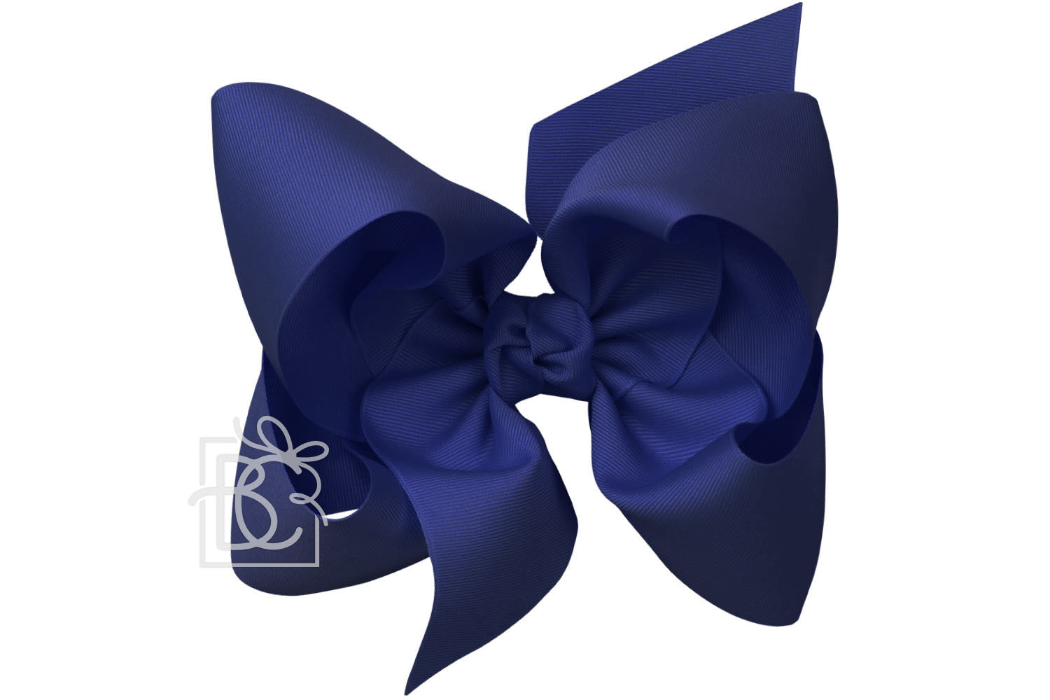 Signature Grosgrain Double Knot Bow on Clip - Navy - Gabrielle's Biloxi