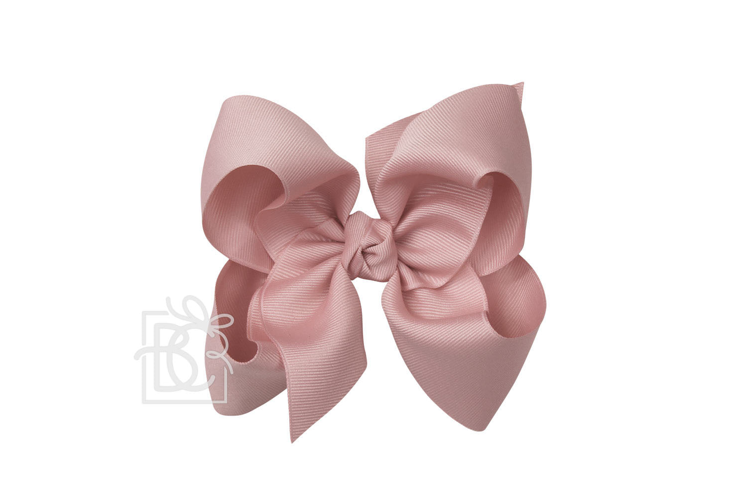 Signature Grosgrain Double Knot Bow on Clip - Antique Mauve - Gabrielle's Biloxi