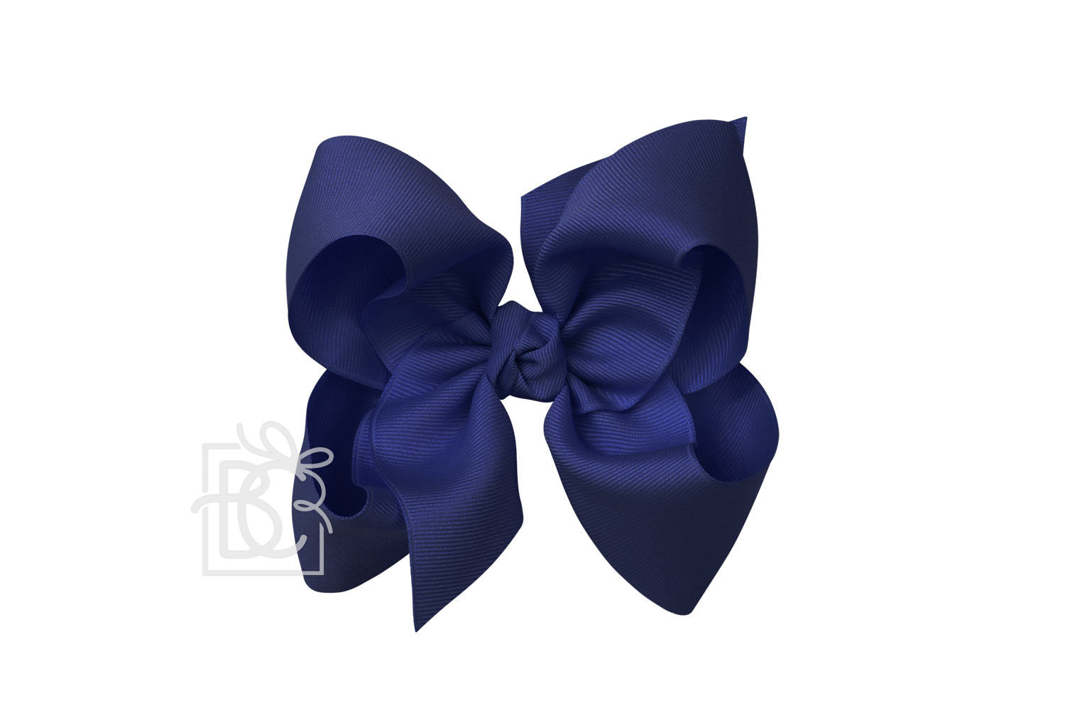 Signature Grosgrain Double Knot Bow on Clip - Navy - Gabrielle's Biloxi