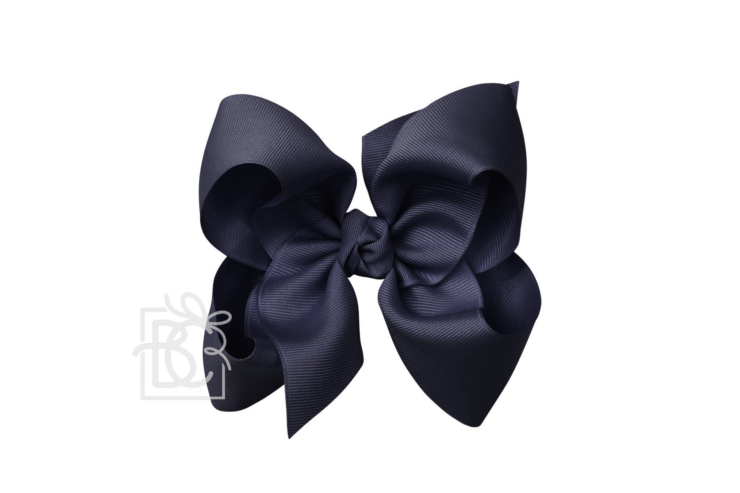Signature Grosgrain Double Knot Bow on Clip - Dark Navy - Gabrielle's Biloxi