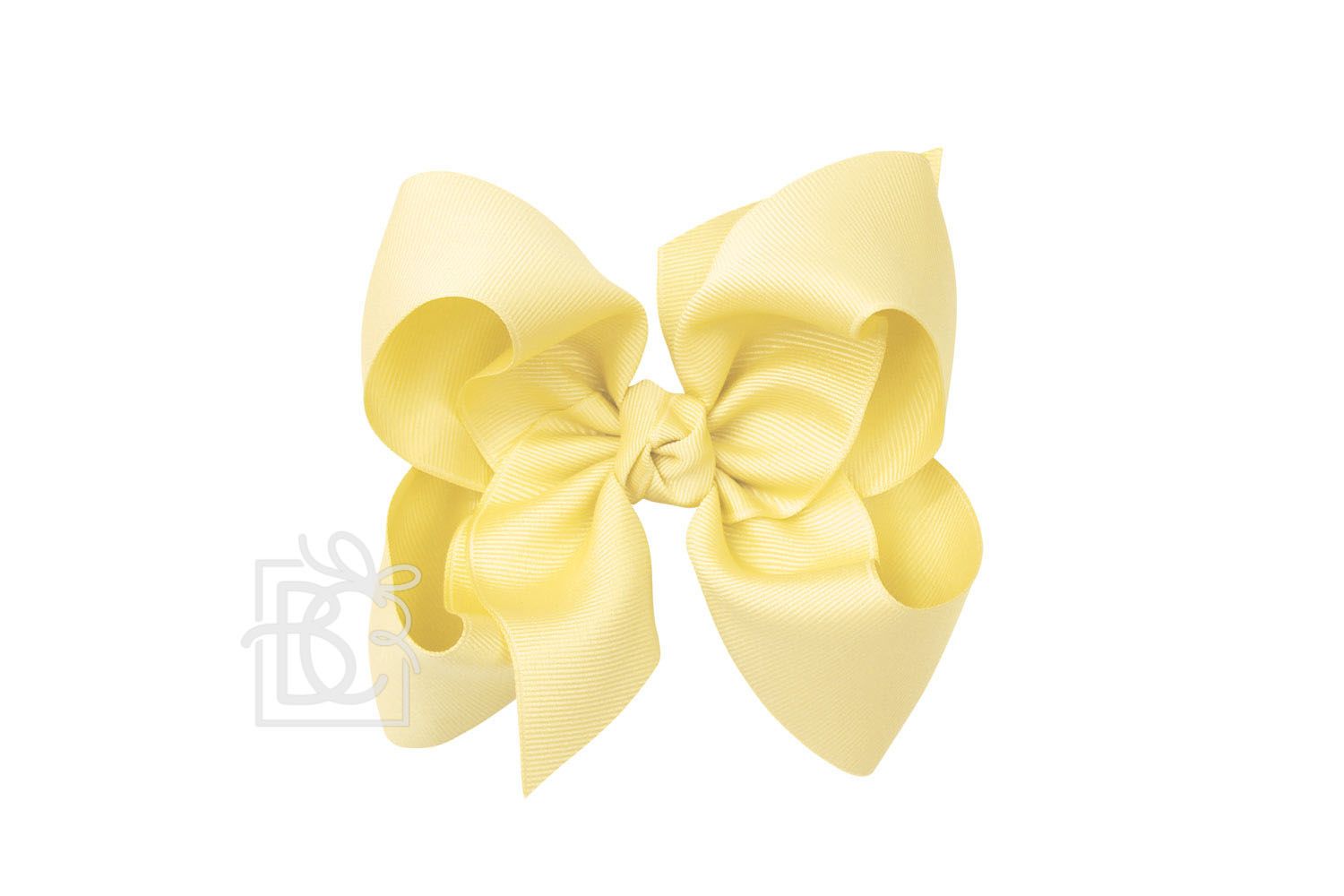 Signature Grosgrain Double Knot Bow on Clip - Light Yellow - Gabrielle's Biloxi