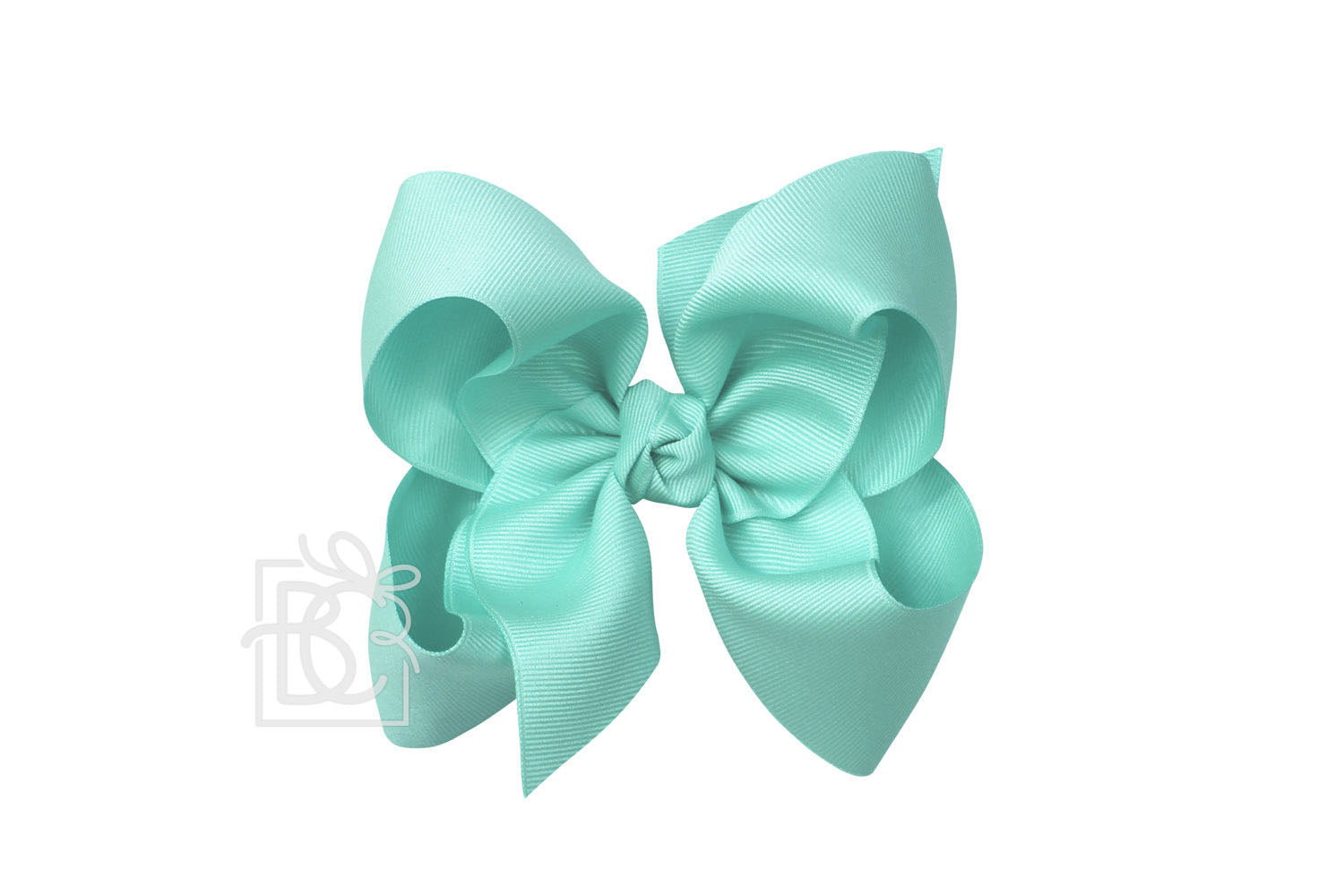 Signature Grosgrain Double Knot Bow on Clip - Aquamarine - Gabrielle's Biloxi
