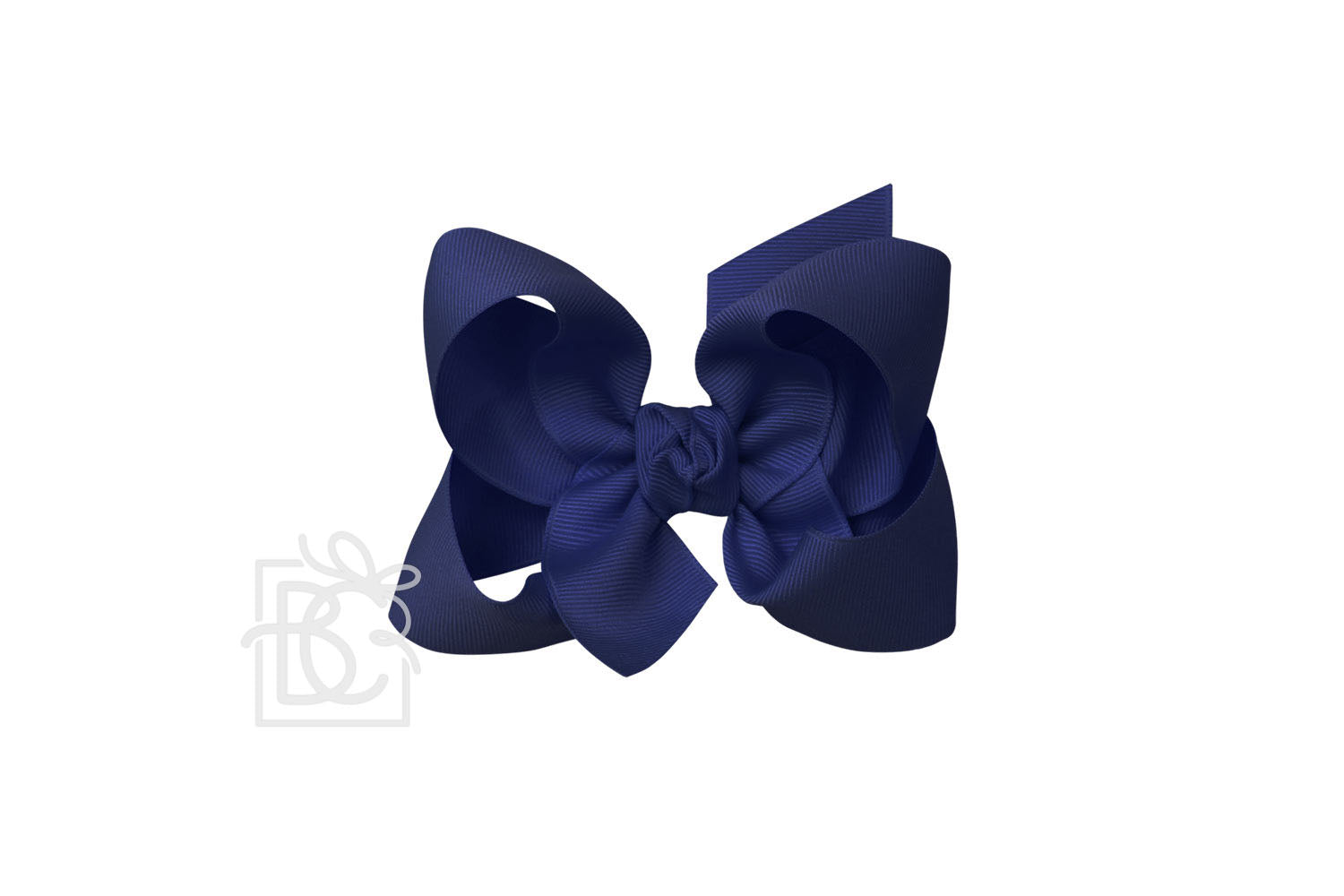 Signature Grosgrain Double Knot Bow on Clip - Navy - Gabrielle's Biloxi