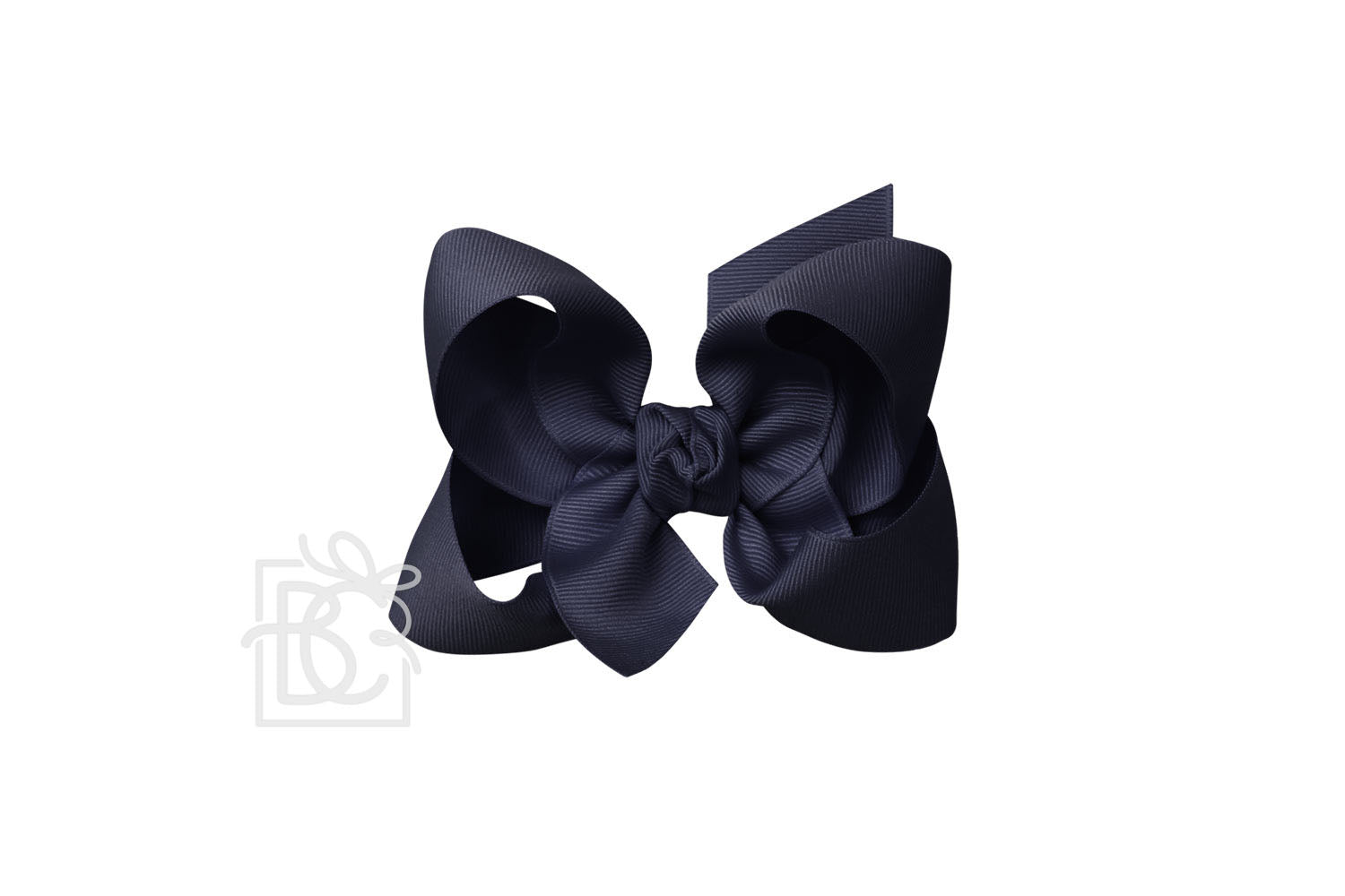 Signature Grosgrain Double Knot Bow on Clip - Dark Navy - Gabrielle's Biloxi