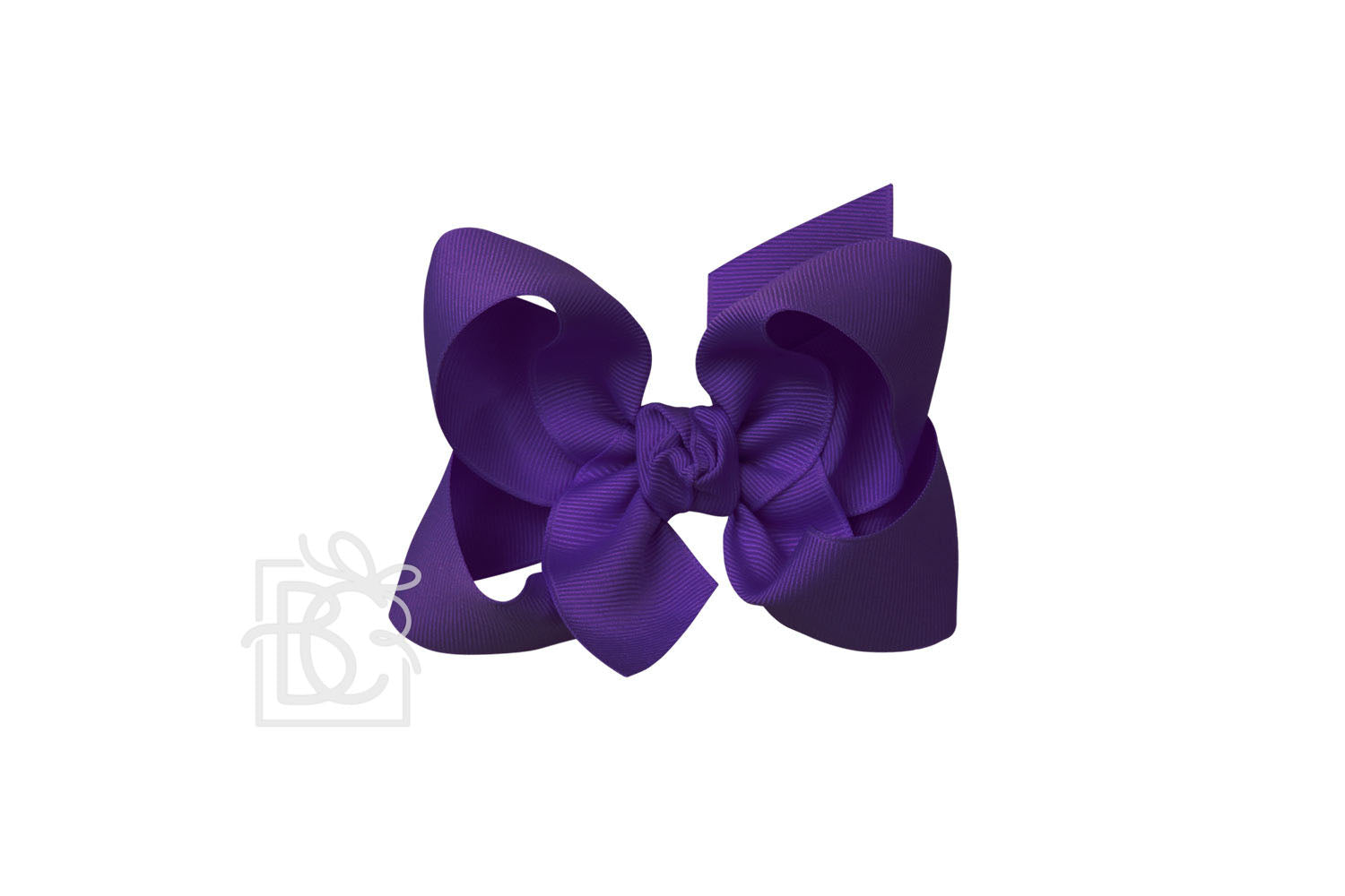Signature Grosgrain Double Knot Bow on Clip - Purple - Gabrielle's Biloxi