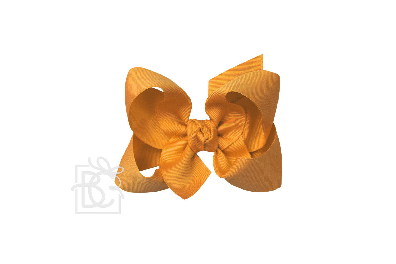Signature Grosgrain Double Knot Bow on Clip - Old Gold - Gabrielle's Biloxi