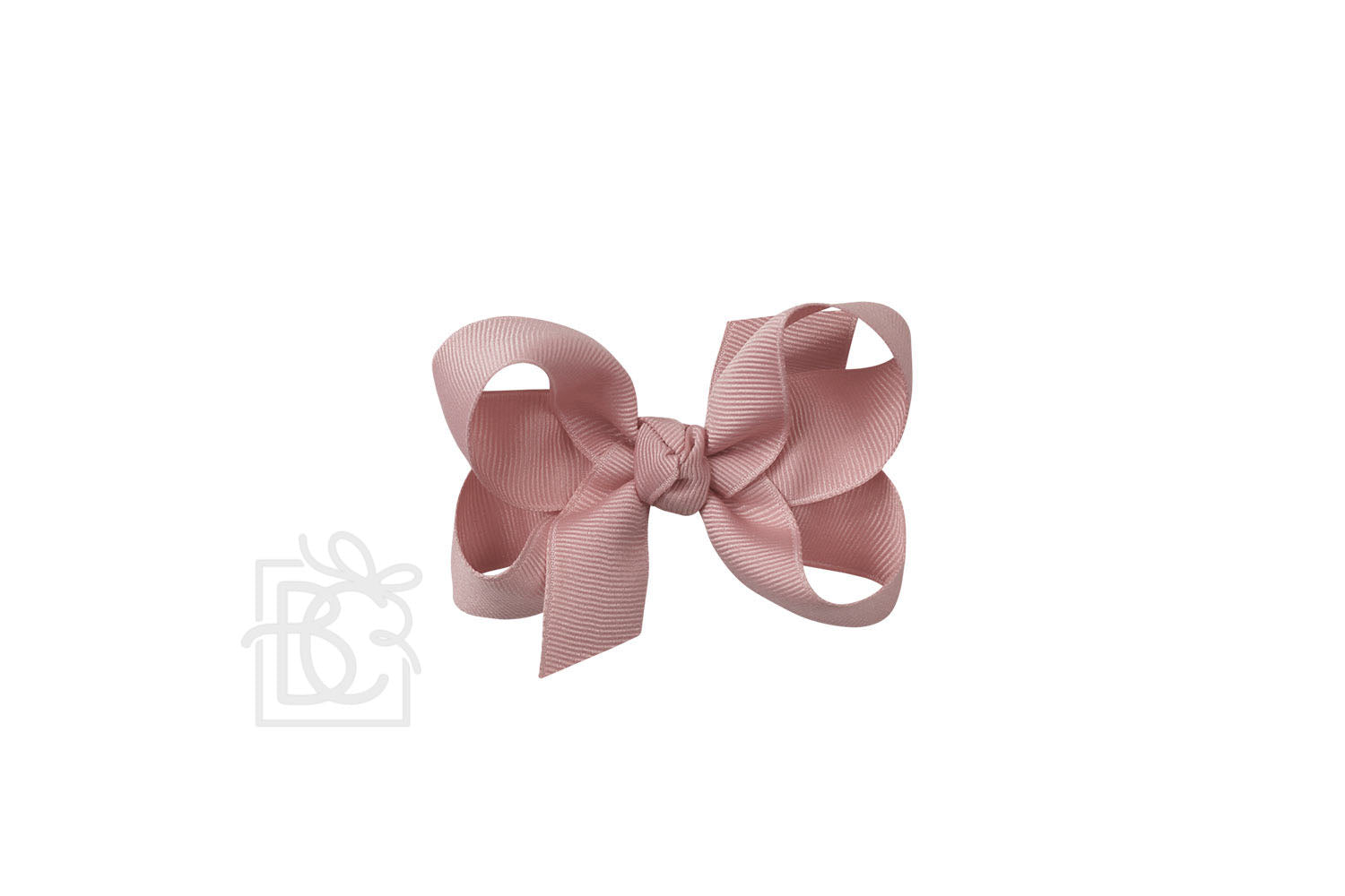 Signature Grosgrain Double Knot Bow on Clip - Antique Mauve - Gabrielle's Biloxi