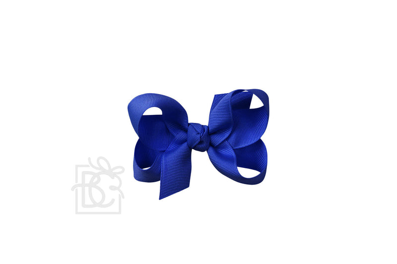 Signature Grosgrain Double Knot Bow on Clip - Electric Blue - Gabrielle&