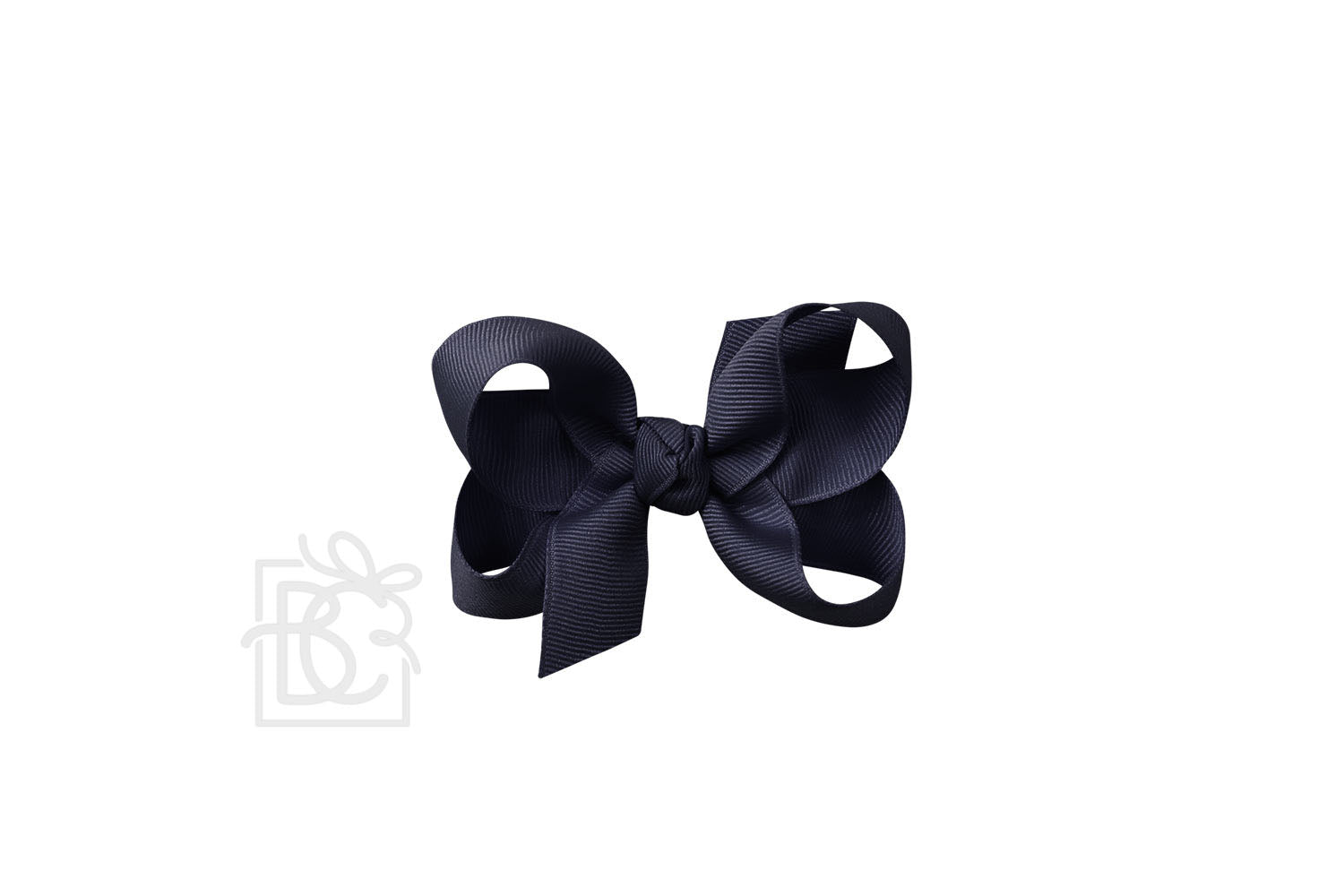 Signature Grosgrain Double Knot Bow on Clip - Dark Navy - Gabrielle's Biloxi