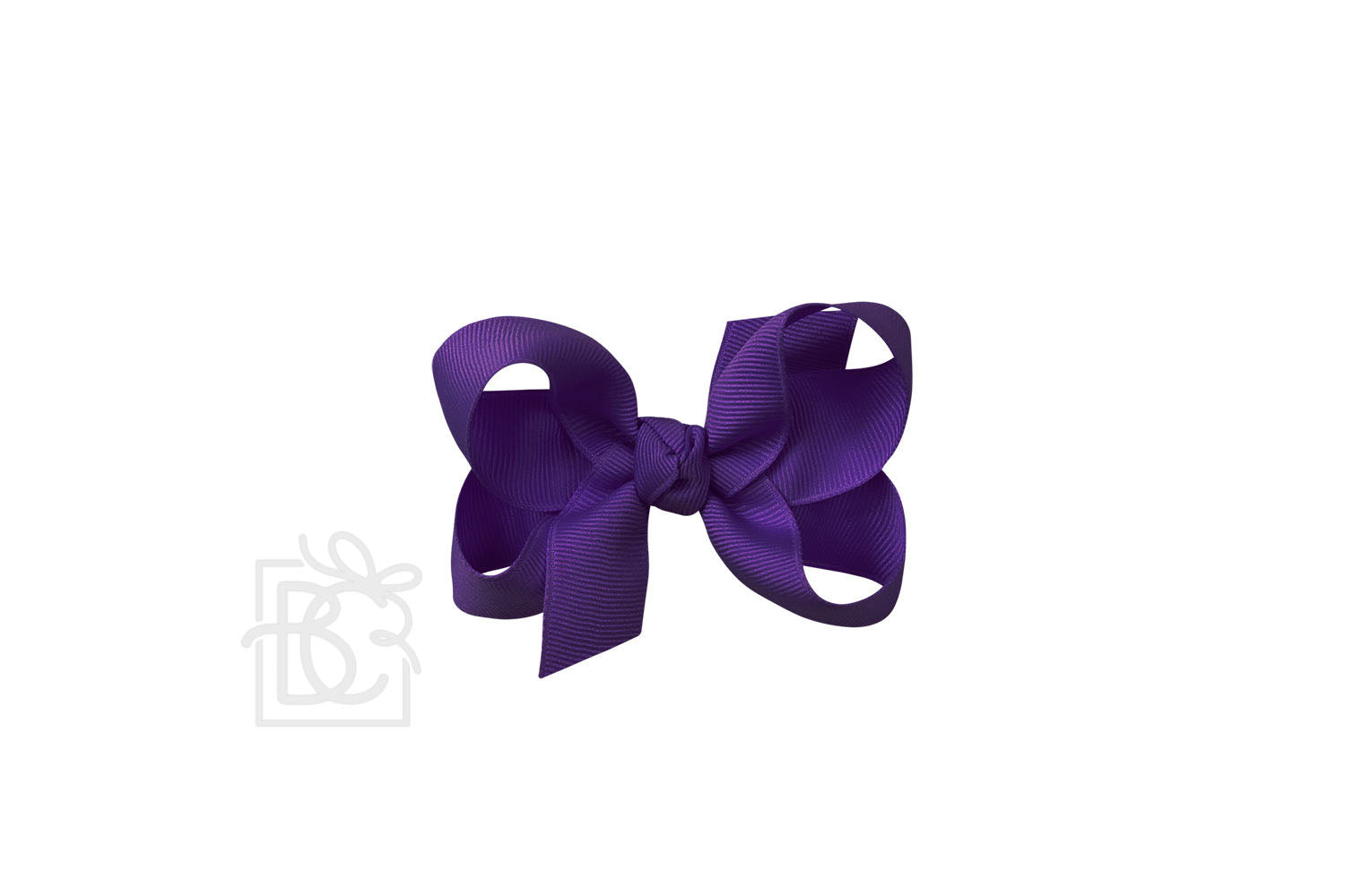 Signature Grosgrain Double Knot Bow on Clip - Purple - Gabrielle's Biloxi