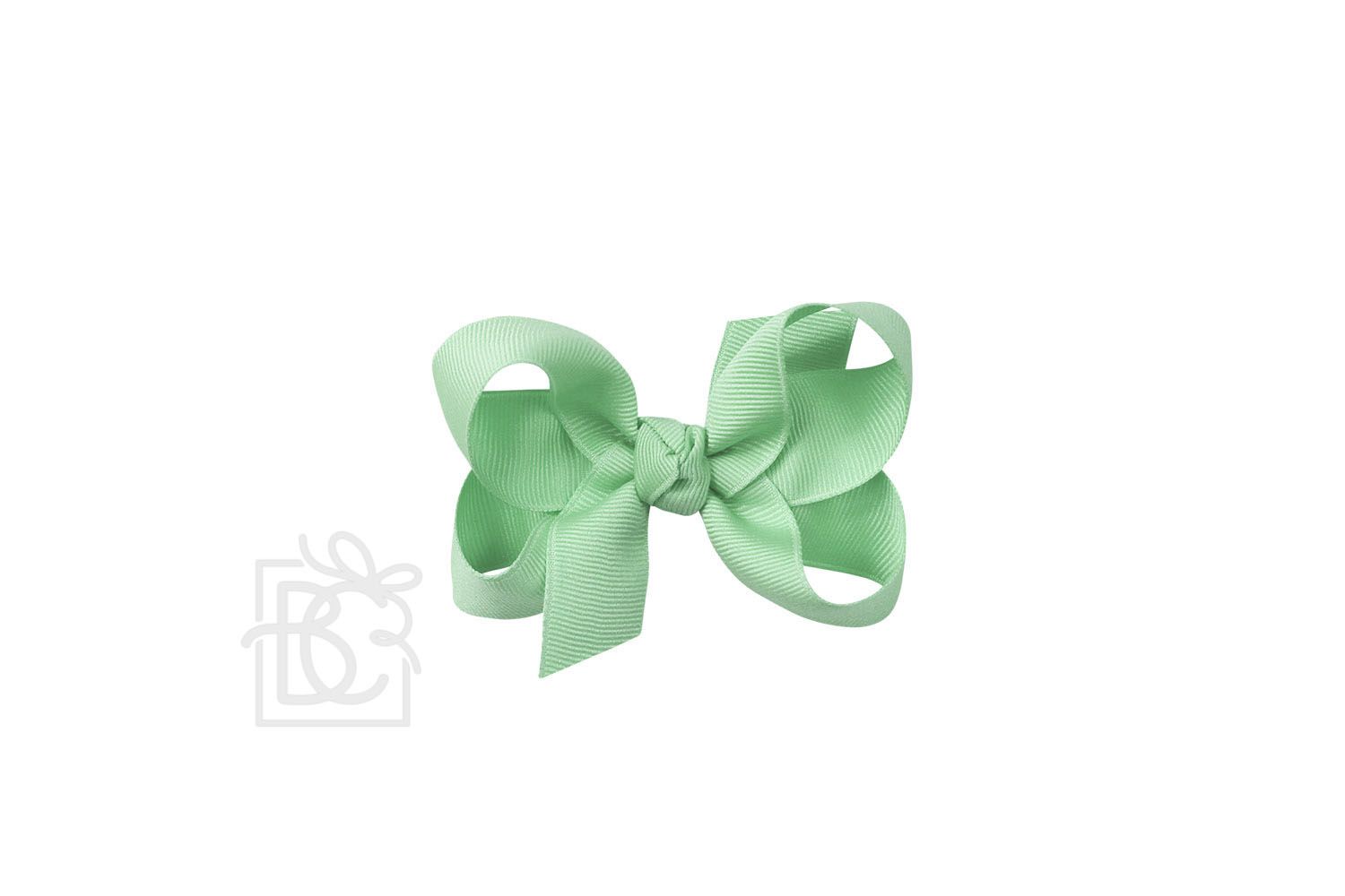 Signature Grosgrain Double Knot Bow on Clip - Mint - Gabrielle's Biloxi
