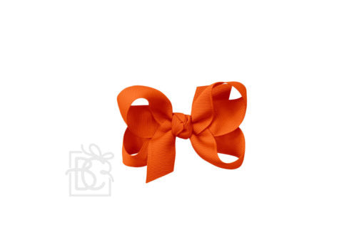 Signature Grosgrain Double Knot Bow on Clip - Orange - Gabrielle's Biloxi