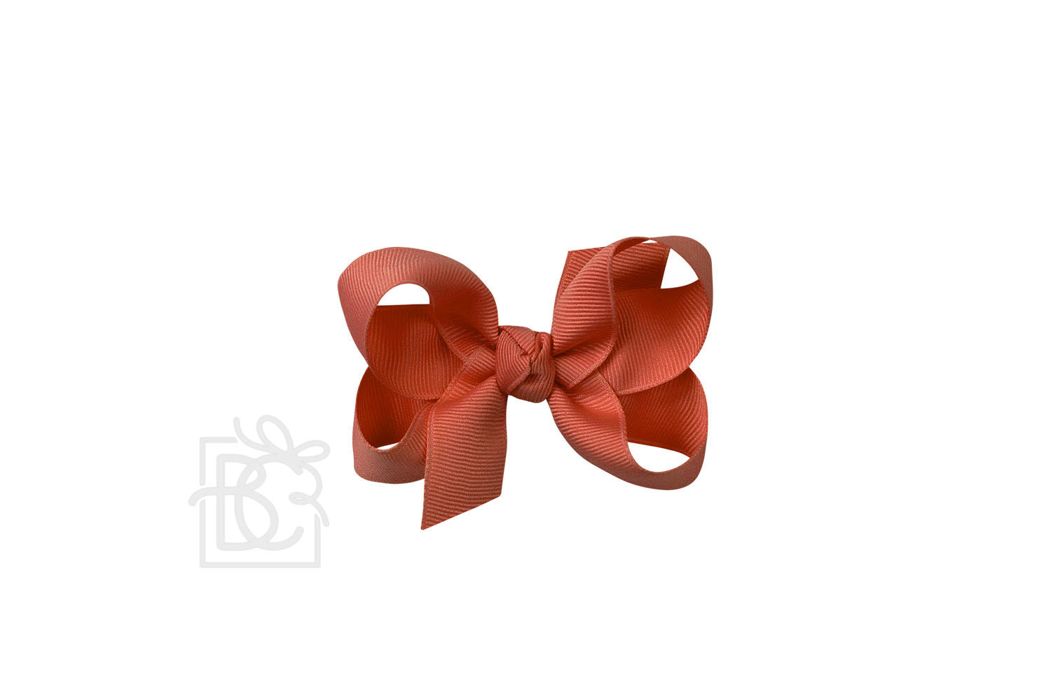 Signature Grosgrain Double Knot Bow on Clip - Mandarin Orange - Gabrielle's Biloxi