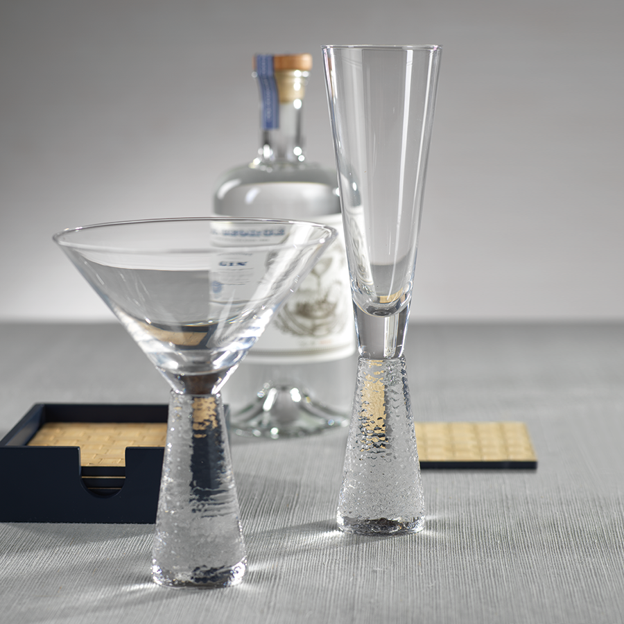 Livogno Martini Glass on Hammered Stem - Gabrielle's Biloxi