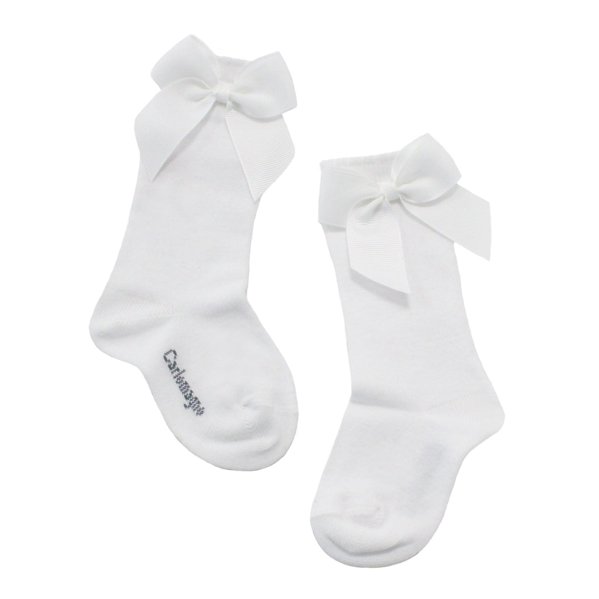 Knee Socks with Bow - White - Gabrielle's Biloxi