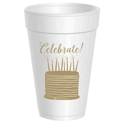 Celebrate Cake Styrofoam Cups - Gabrielle's Biloxi