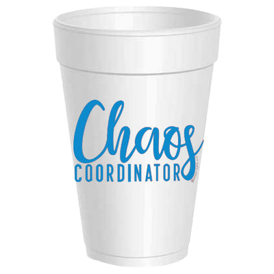 Blue Chaos Coordinator Styrofoam Cups - Gabrielle's Biloxi