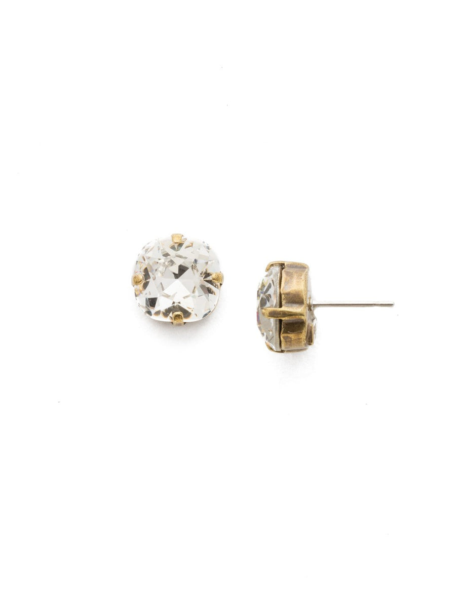 Sorrelli Halcyon Stud Earrings Antique Gold Crystal - Gabrielle's Biloxi
