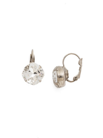 Sorrelli Cushion Cut French Wire Earrings Antique Silver Crystal - Gabrielle's Biloxi