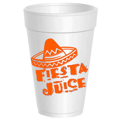 Fiesta Juice Orange Styrofoam Cups - Gabrielle's Biloxi
