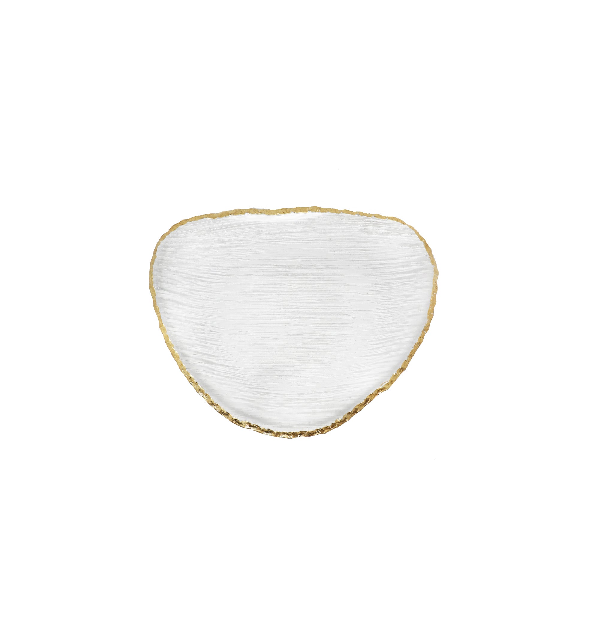 Gold Rim Organic Shape Plate - Thumbnail 2