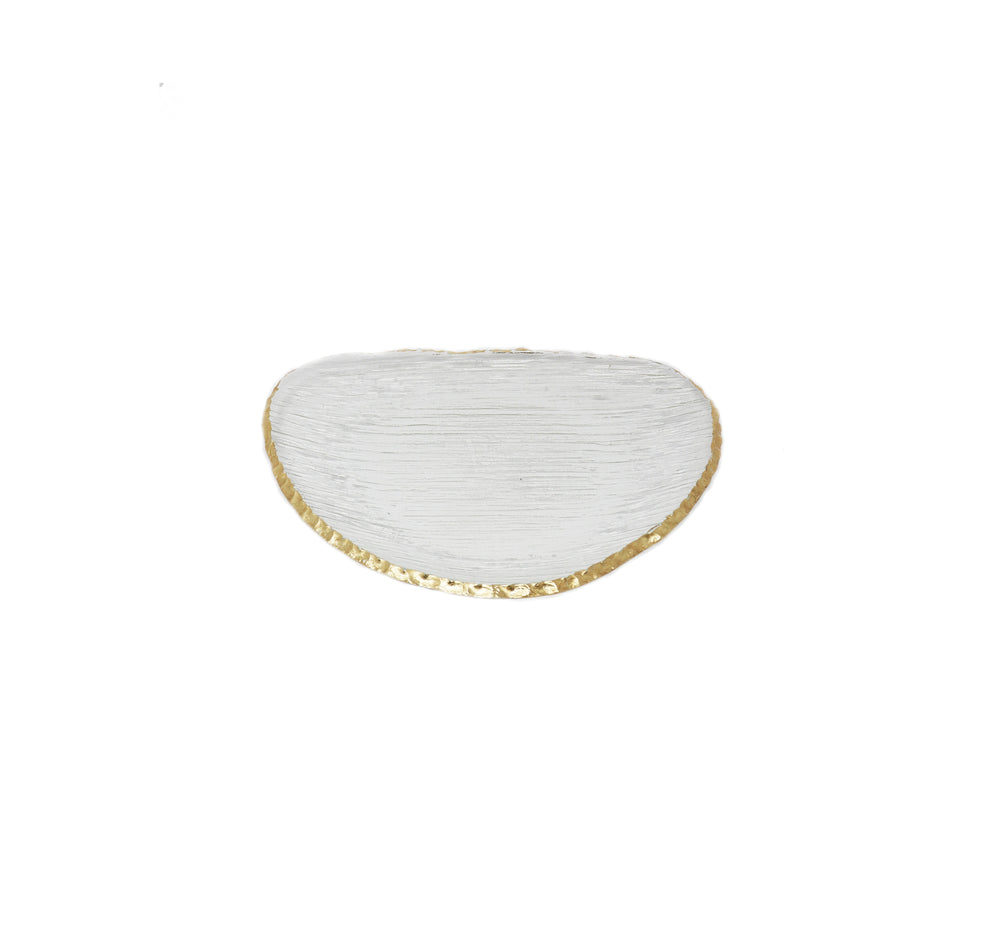 Gold Rim 7" Organic Shape Plate - Gabrielle's Biloxi