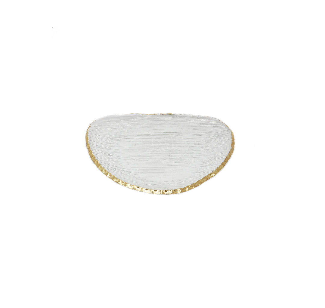 Gold Rim 7" Organic Shape Plate - Gabrielle's Biloxi