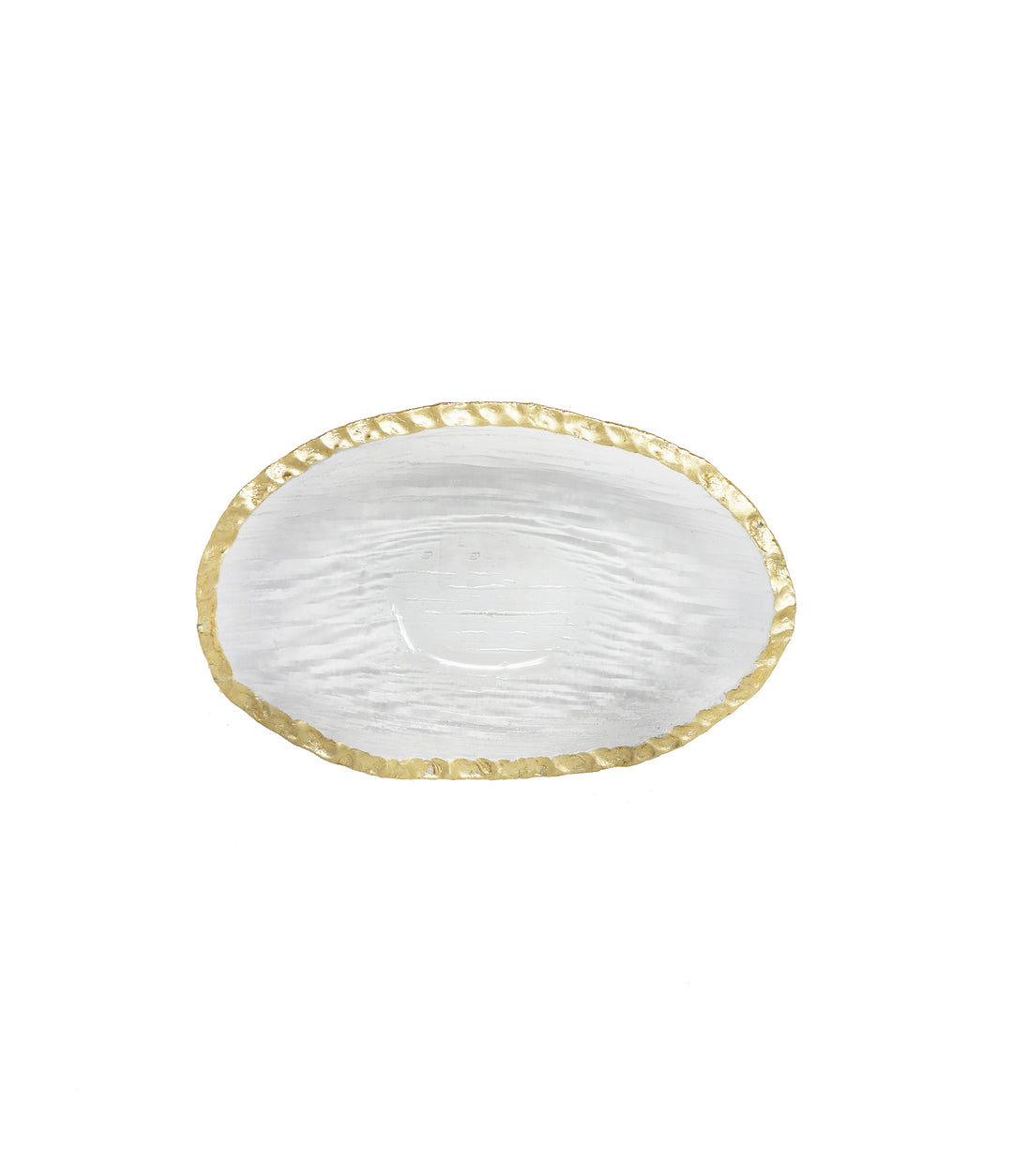 Crystal Oval Bowl with Gold Edge Small - Gabrielle's Biloxi