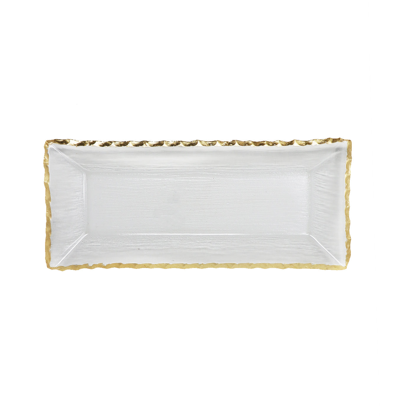 Gold Rim Rectangular Tray