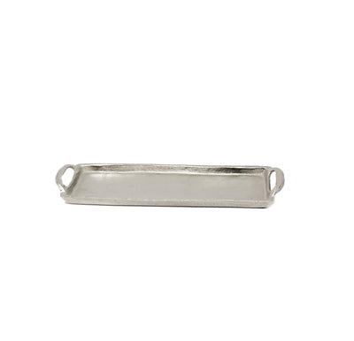 Rectangular Aluminum Tray - Silver Nickel 14" - Gabrielle's Biloxi