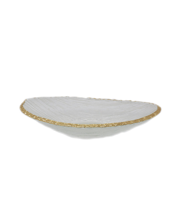 Crystal Oval Bowl with Gold Edge Large - Gabrielle's Biloxi