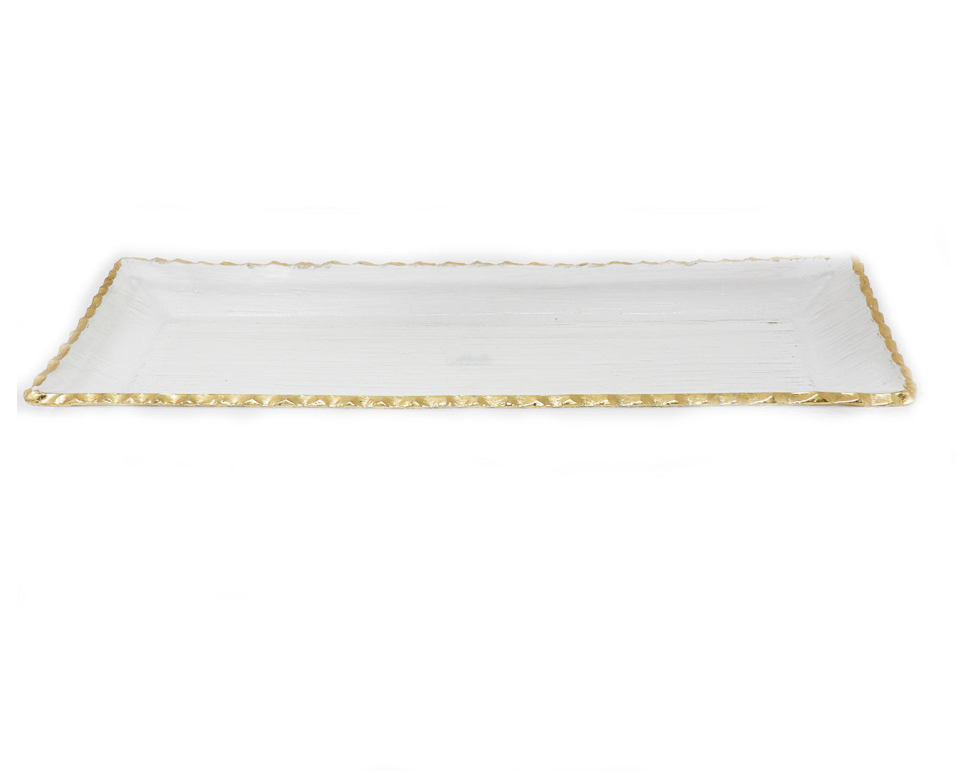 Gold Rim 19.75" Rectangular Tray - Gabrielle's Biloxi