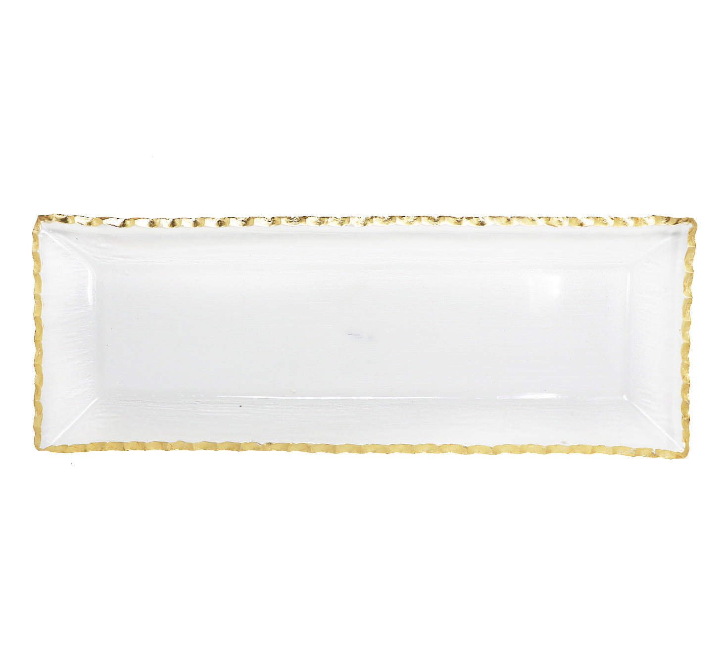 Gold Rim 19.75" Rectangular Tray - Gabrielle's Biloxi
