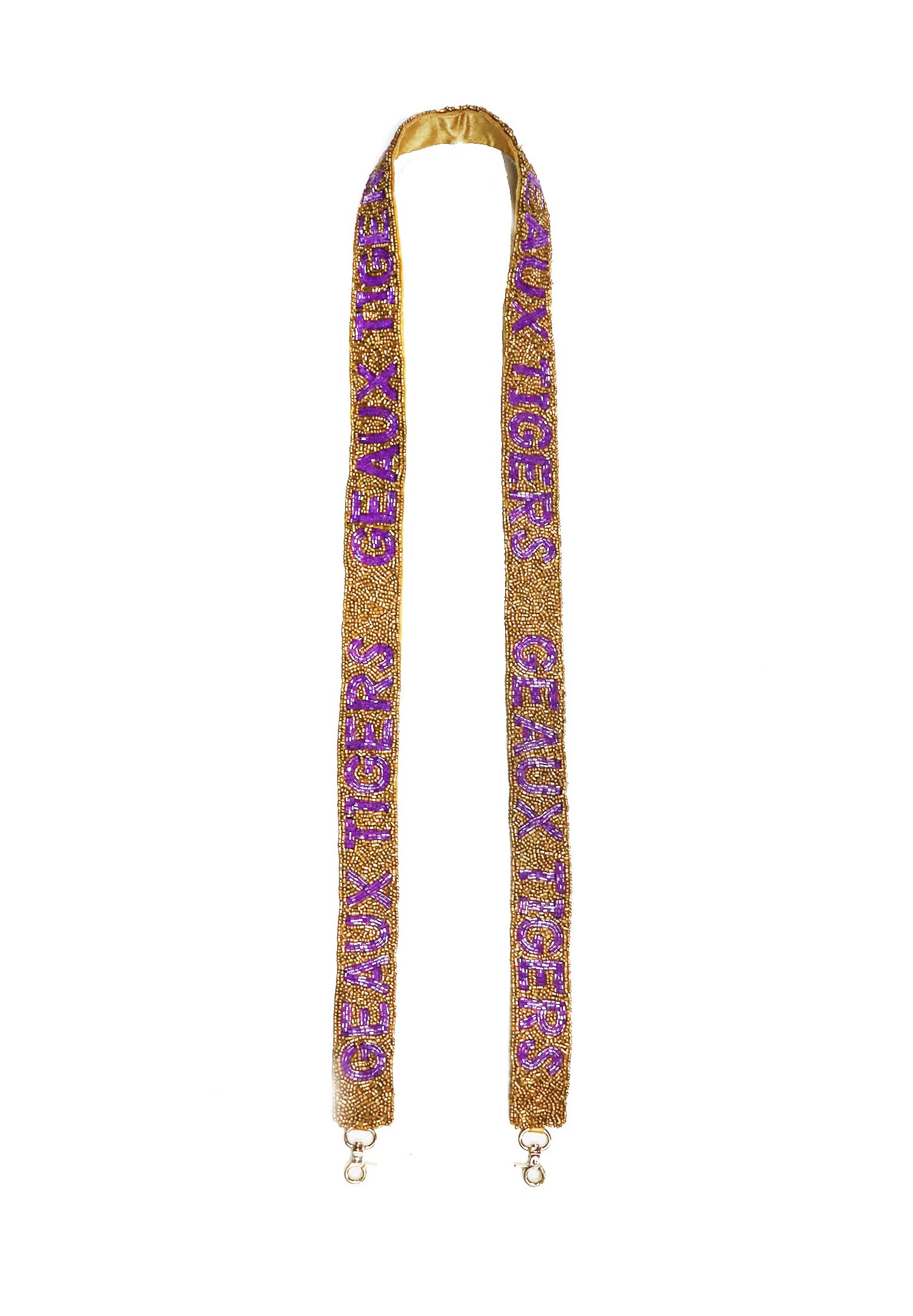 Geaux Tigers Beaded Strap Gold - Gabrielle's Biloxi