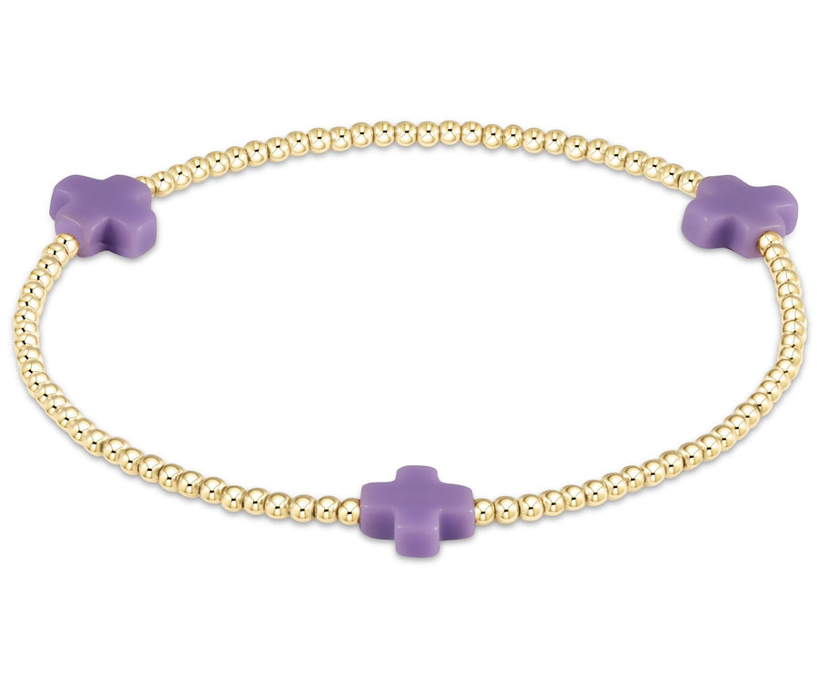 ENewton egirl Signature Cross Bracelet Gold Purple - Gabrielle's Biloxi