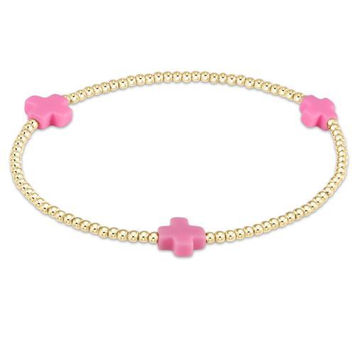 ENewton egirl Signature Cross Bracelet Gold Bright Pink - Gabrielle's Biloxi