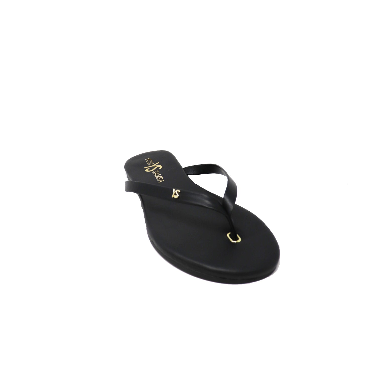 Yosi Samra Rivington Black Leather Flip Flop - Gabrielle's Biloxi
