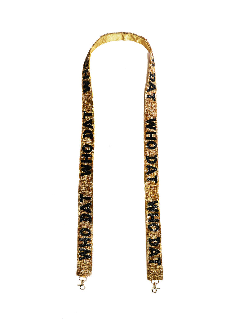 Who Dat Beaded Strap - Gold - Gabrielle&