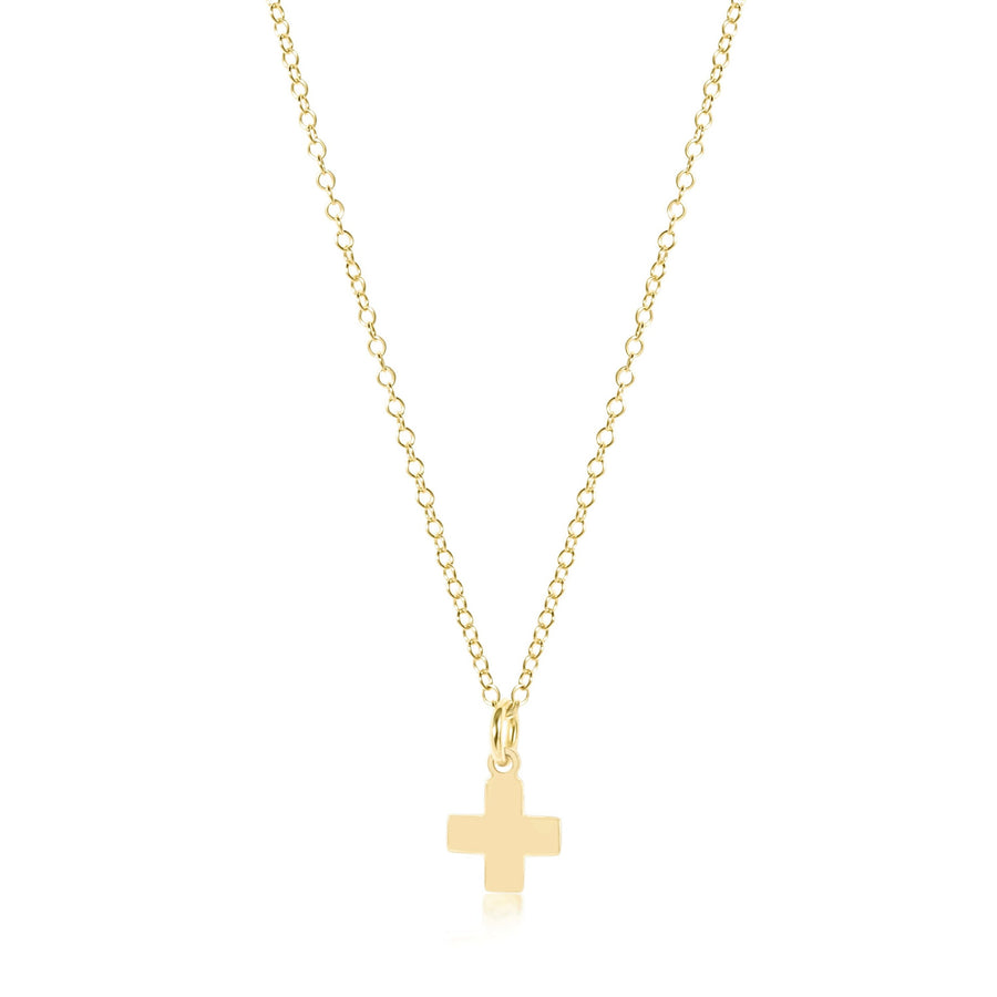 ENewton egirl 14"Necklace Gold - Signature Cross Gold Charm - Gabrielle's Biloxi