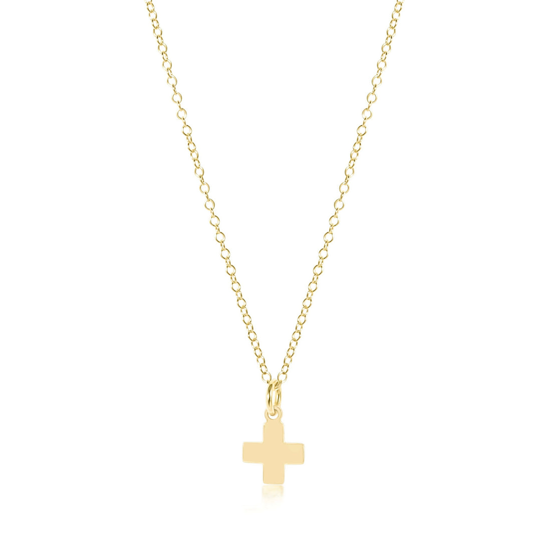 ENewton 16" Necklace Gold - Signature Cross Gold Charm - Gabrielle's Biloxi