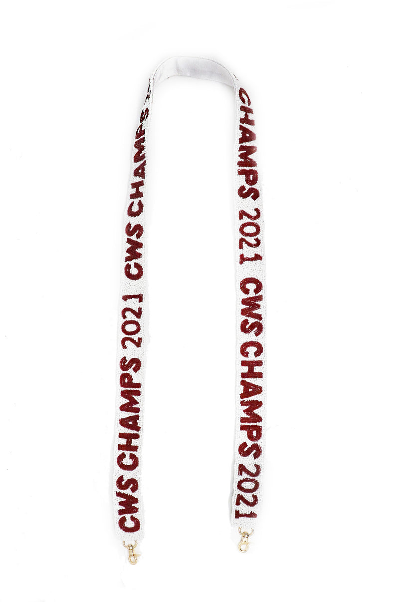 CWS CHAMPS 2021 Beaded Strap - White - Gabrielle&
