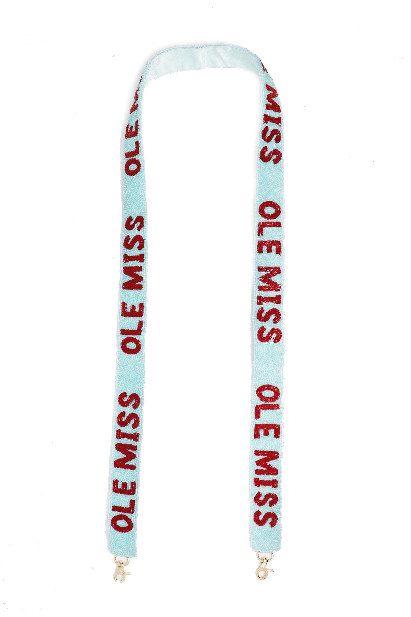 OLE MISS Beaded Strap - Powder Blue - Gabrielle's Biloxi