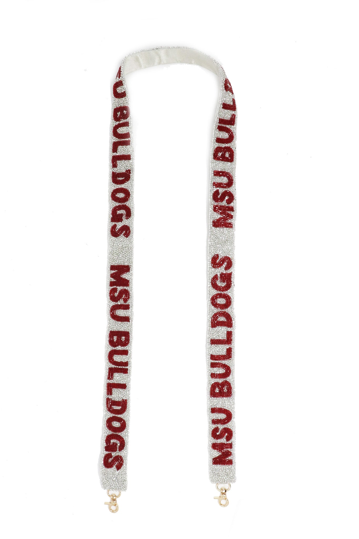 MSU BULLDOGS Beaded Strap - Silver - Gabrielle's Biloxi