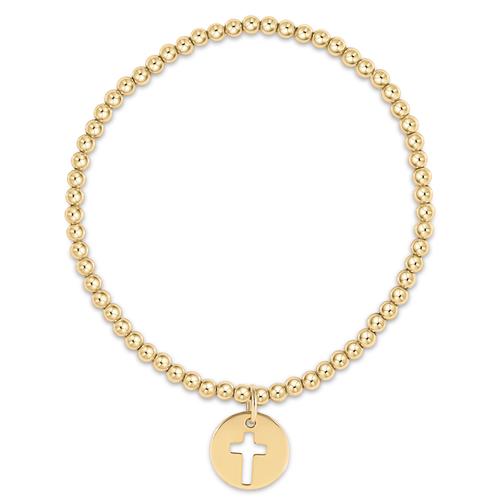 ENewton Classic Gold 3mm Bead Bracelet - Blessed Gold Charm - Gabrielle's Biloxi